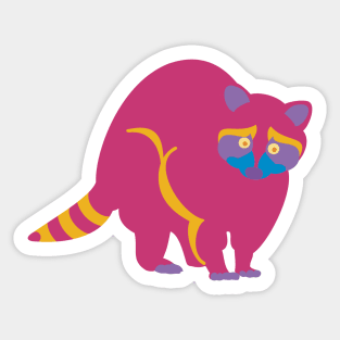 Rainbow Raccoon Sticker